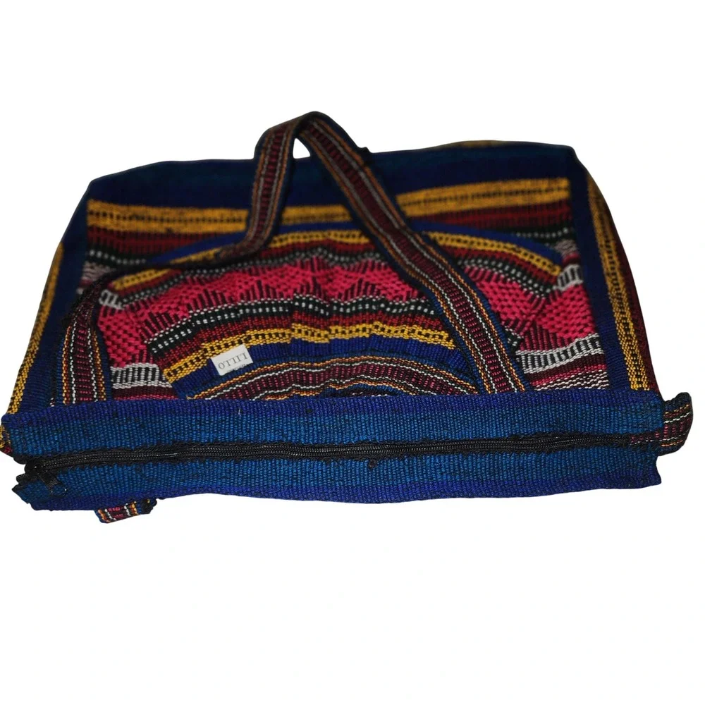 Vintage Lillo Woven Tote Multi-Color Artesanias Shoulder‎ Bag